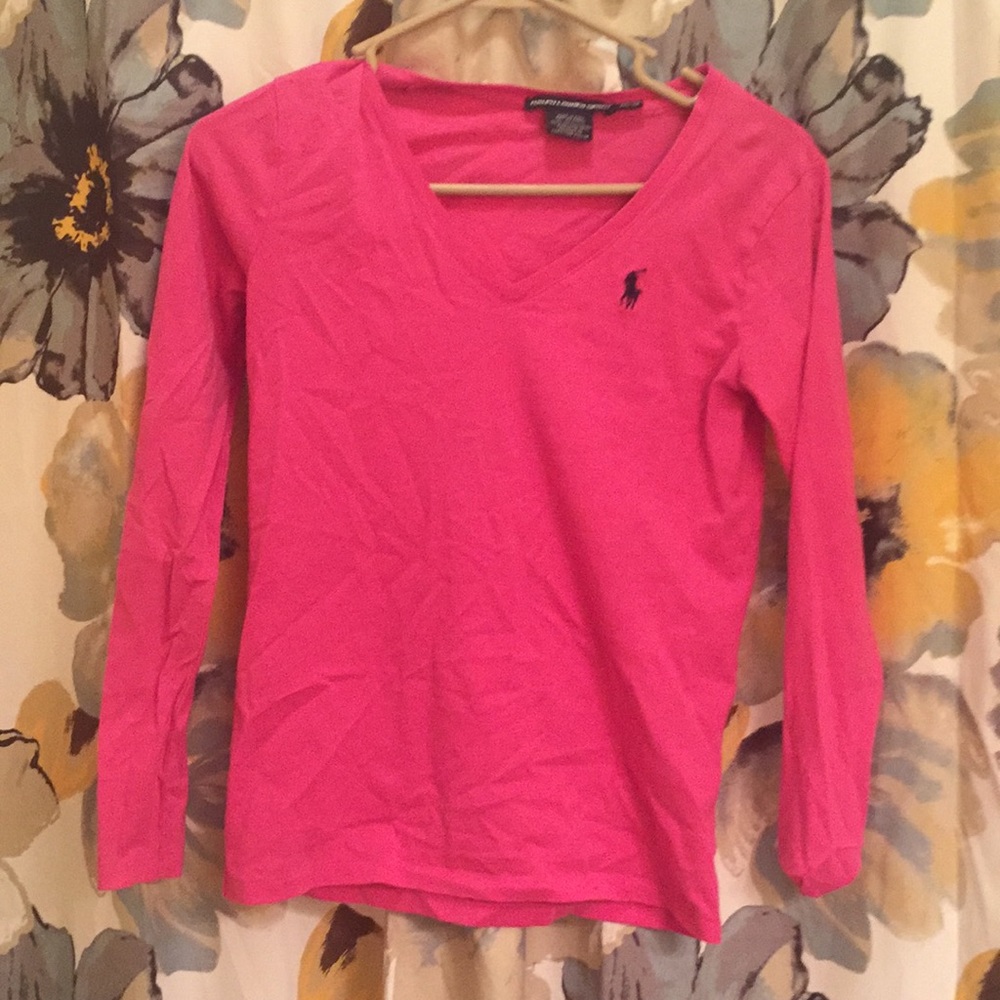 NWOT Authentic Ralph Lauren pink long sleeve shirt